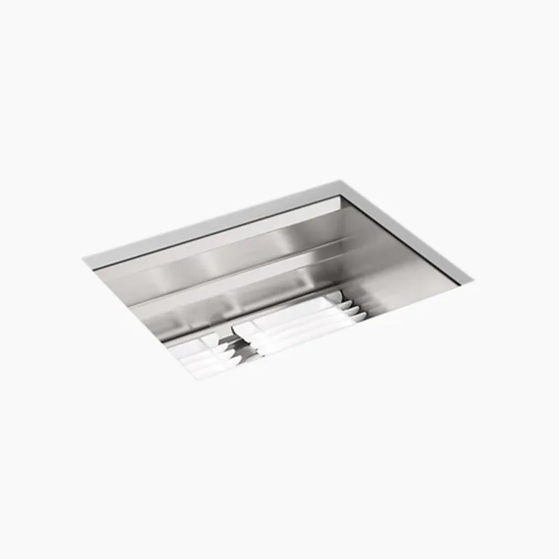 KOHLER 23650-NA Prolific 23 x 17-3/4 in. No Hole Stainless Steel Single Bowl Undermount Kitchen Sink