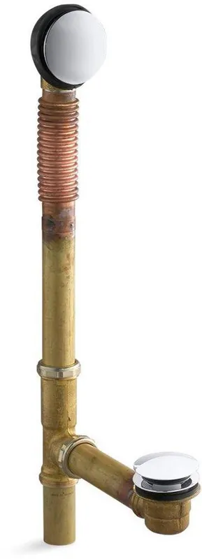 Kohler 7259-CP ClearFlo 18-1/2 in. Brass Toe-Tap Drain