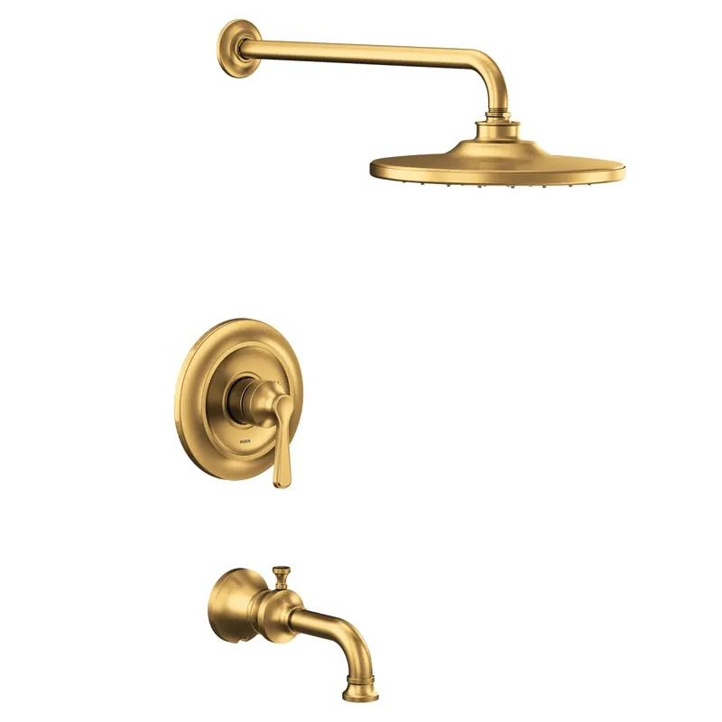 Moen UTS244203EPBG Colinet M-CORE 2-Series Eco Performance 1-Handle Tub and Shower Trim Kit in Brushed Gold