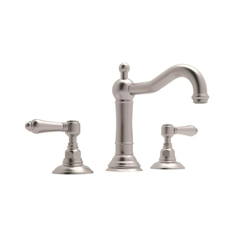 Rohl A1409LMSTN-2 Acqui Two Handle Widespread Bathroom Sink Faucet in Satin Nickel