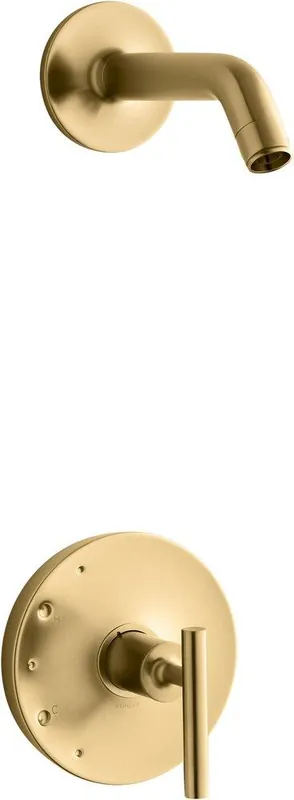 KOHLER TLS14422-4-2MB Purist Single Handle Shower Faucet in Vibrant Brushed Moderne Brass (Trim Only)