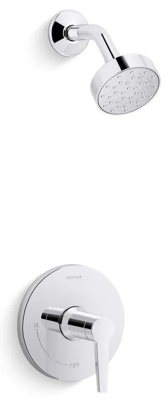 Kohler TS97077-4G-CP Pitch One Handle Single Function Shower Faucet in Polished Chrome