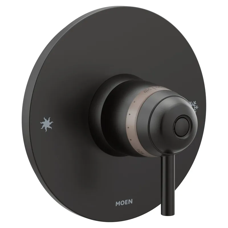 Moen TS33002BL Arris ExactTemp 1-Handle Valve Trim Kit in Matte Black (Valve Sold Separately)
