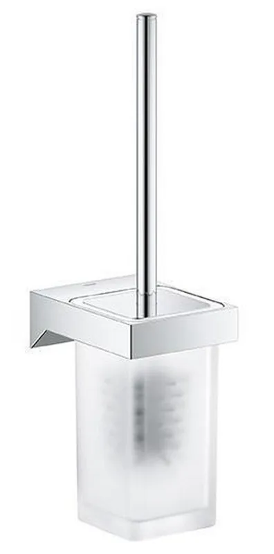 GROHE 40857000 Selection Cube Toilet Brush Set in Starlight Chrome