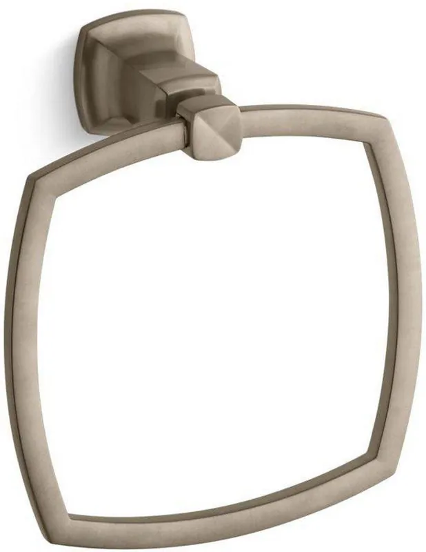 Kohler 16254-BV Margaux Square Closed Towel Ring in Vibrant Brushed Bronze