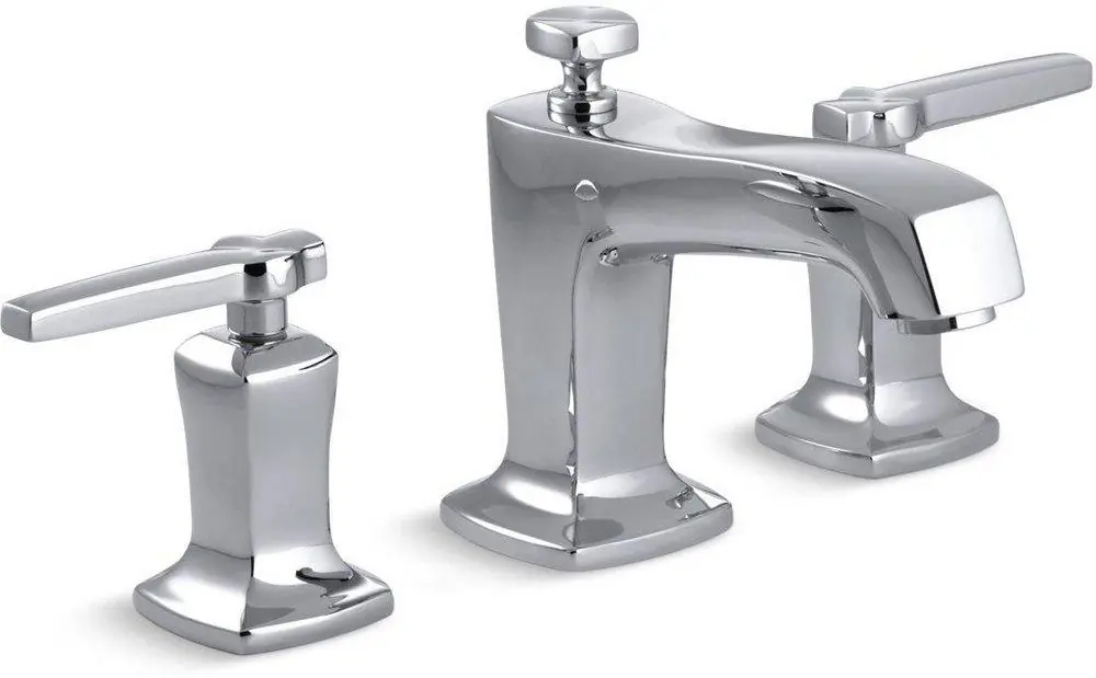 KOHLER 16232-4-CP Margaux Two Handle Widespread Bathroom Sink Faucet in Polished Chrome