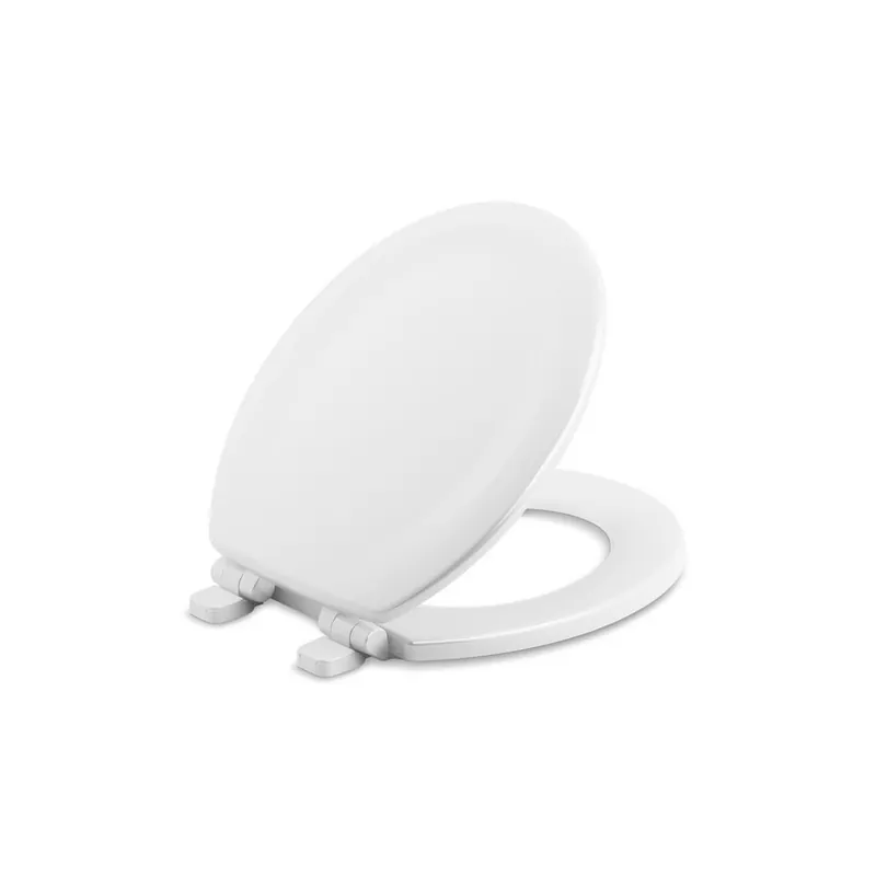 KOHLER 20467-0 Stonewood Quiet-Close Round Closed Front Toilet Seat with Cover in White
