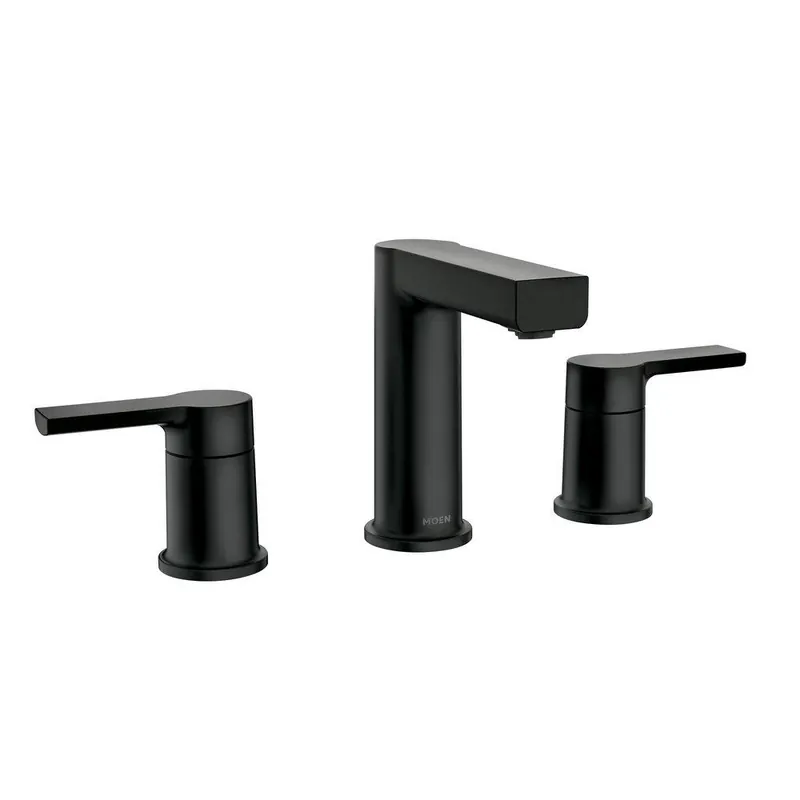 Moen 84629BL Rinza Two Handle Widespread Bathroom Sink Faucet in Matte Black