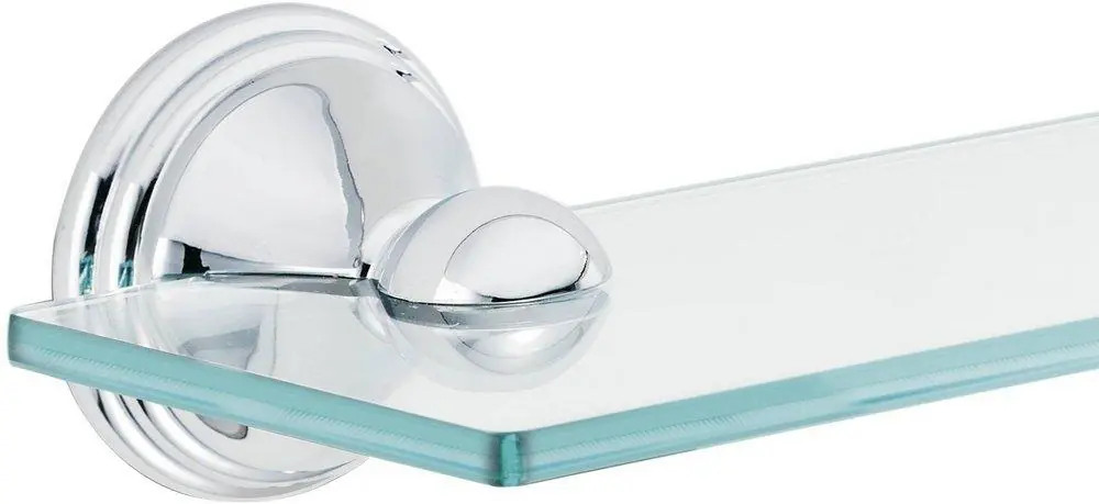 Moen DN8490CH Preston Glass Bathroom Shelving in Polished Chrome