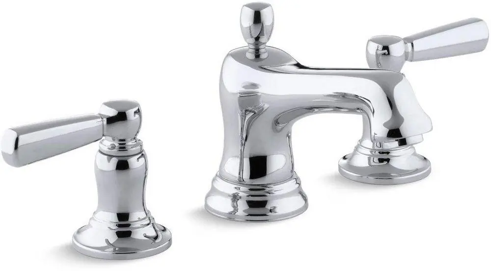 Kohler 10577-4-CP Bancroft Two Handle Widespread Bathroom Sink Faucet in Polished Chrome