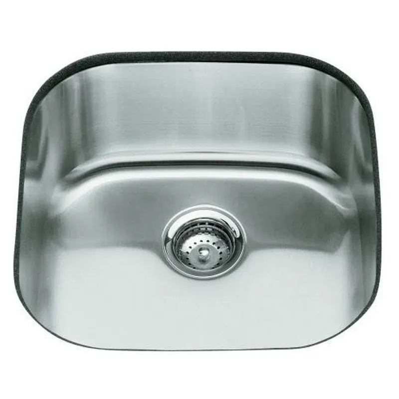 Kohler 3335-NA Undertone 19-5/8 x 19-5/8 in. No Hole Stainless Steel Single Bowl Undermount Kitchen Sink