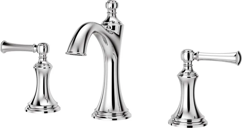 Pfister LG49-TB0C Tisbury Two Handle Widespread Bathroom Sink Faucet in Polished Chrome