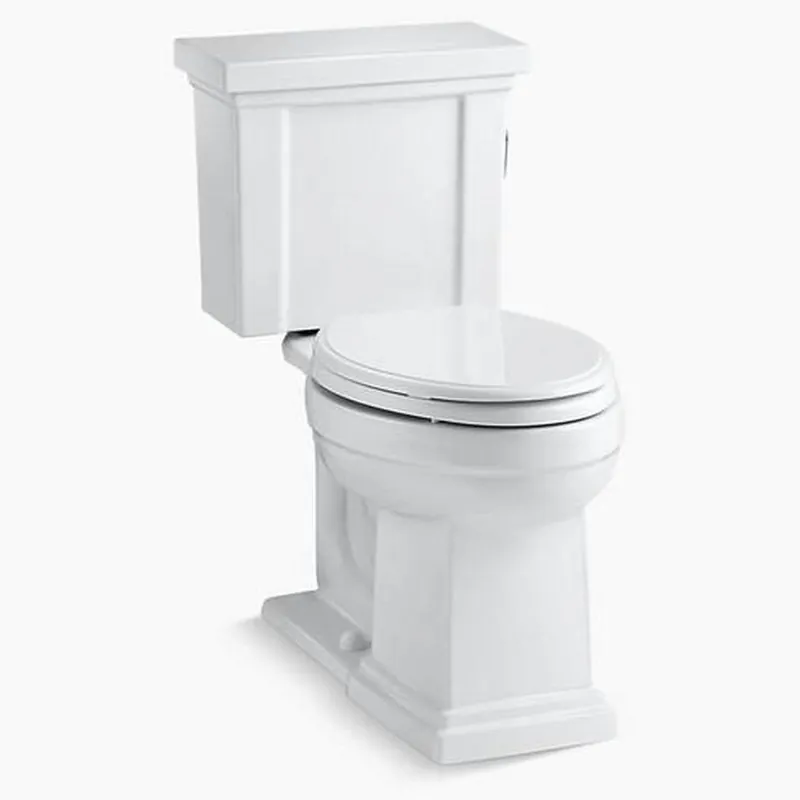 Kohler 3950-RA-0 Tresham Two-Piece Elongated 1.28 gpf Toilet with Right-Hand Trip Lever