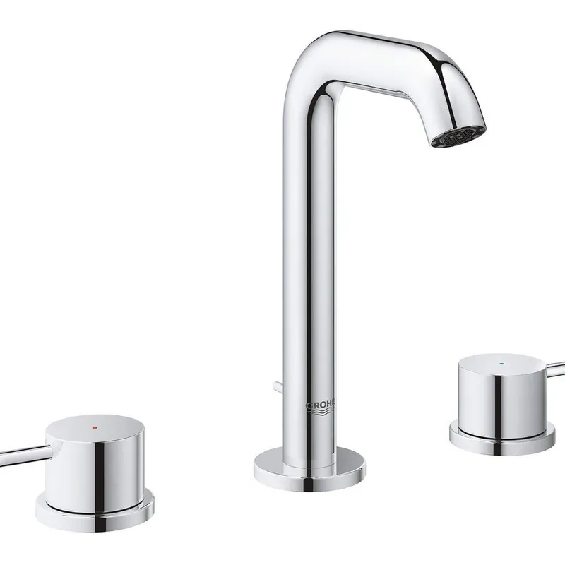 GROHE 202972431 Essence Two Handle Widespread Bathroom Sink Faucet in Matte Black