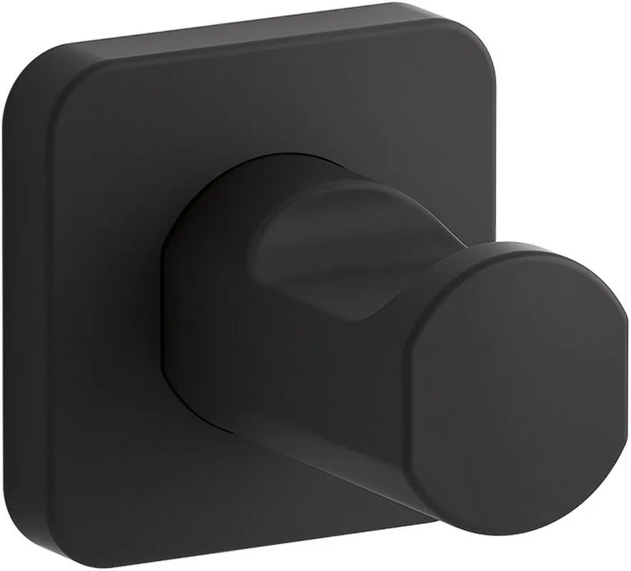 Kohler 23529-BL Parallel 1-Hook Robe Hook in Matte Black
