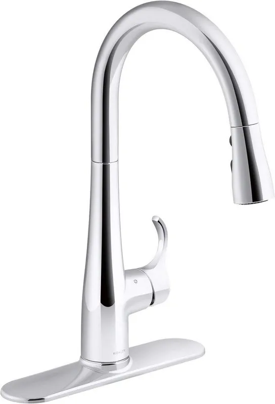 Kohler 22036-CP Simplice Single Handle Pull Down Touchless Kitchen Faucet in Polished Chrome