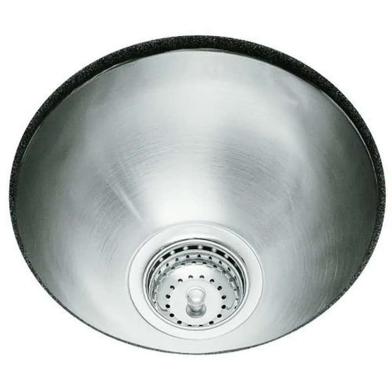 Kohler 3339-NA Undertone 13-5/8 x 13-5/8 in No Hole Stainless Steel Single Bowl Undermount Kitchen Sink