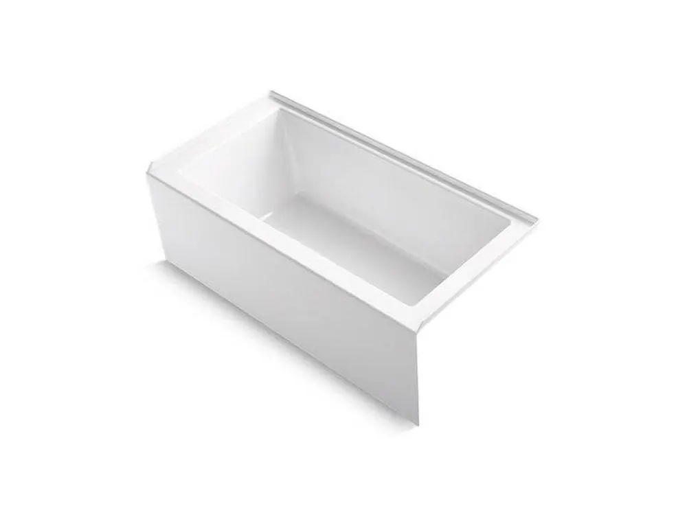 KOHLER 20201-RA-0 Underscore 60 in. x 30 in. Soaker Alcove Bathtub with Right Drain