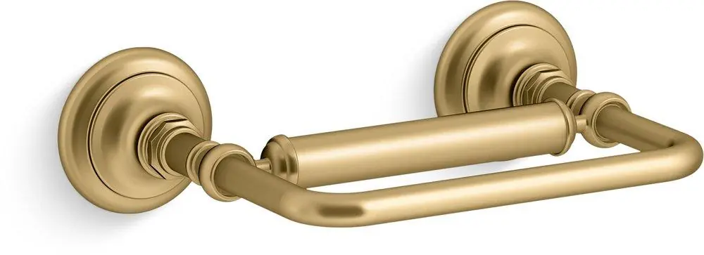 Kohler 72573-2MB Artifacts Wall Mount Toilet Tissue Holder in Vibrant Brushed Moderne Brass