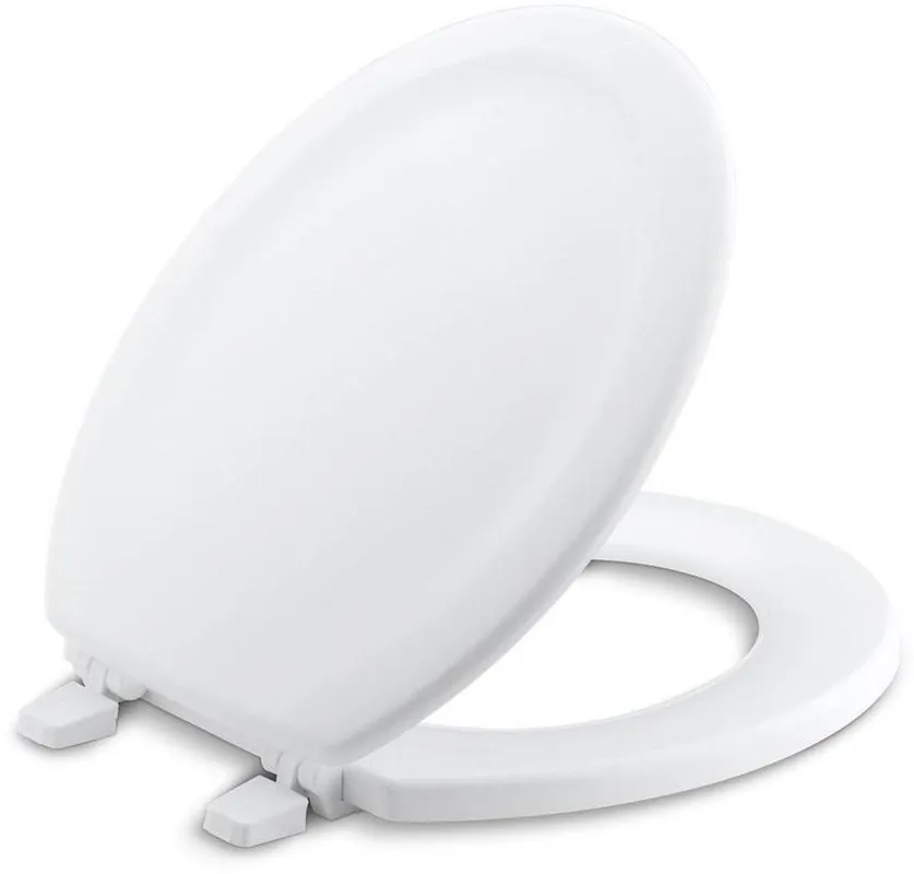 Kohler 4648-0 Stonewood Round Closed Front Toilet Seat with Cover in White