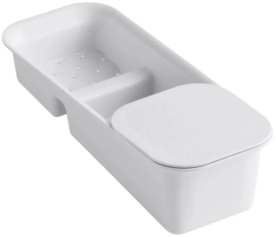 Kohler 6239-0 Riverby Rinsing Colander with Convenience Cutting Board in White