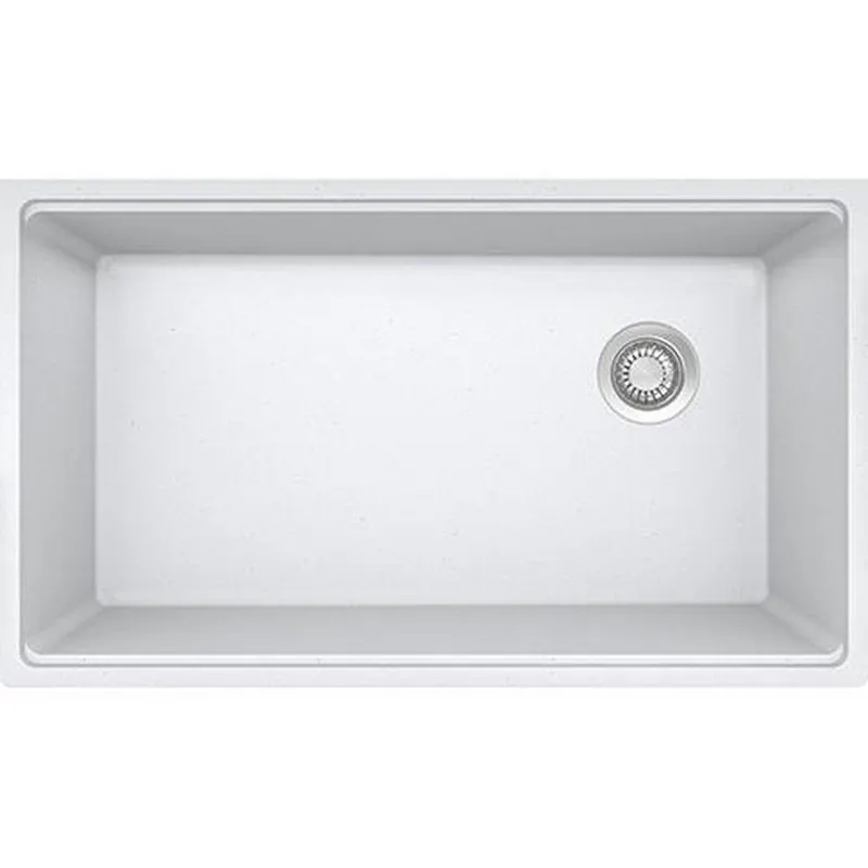 Franke MAG11031OW-PWT Maris 33 x 19-5/16 in. No Hole Granite 1 Bowl Undermount Kitchen Sink in Polar White