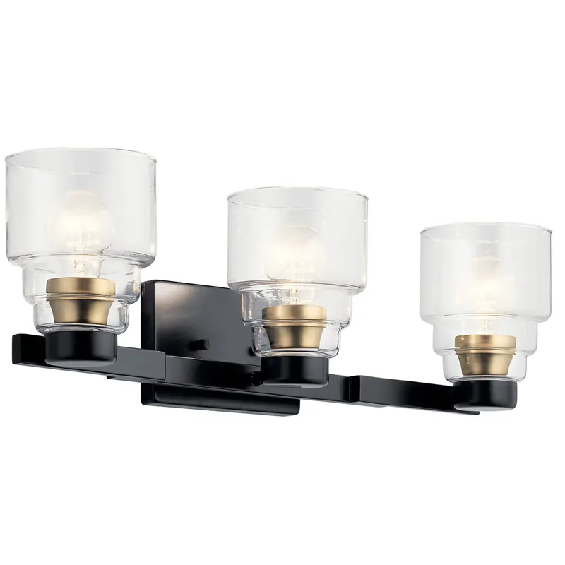 Kichler 55012BK The Vionnet 24in 3 Light Vanity Light