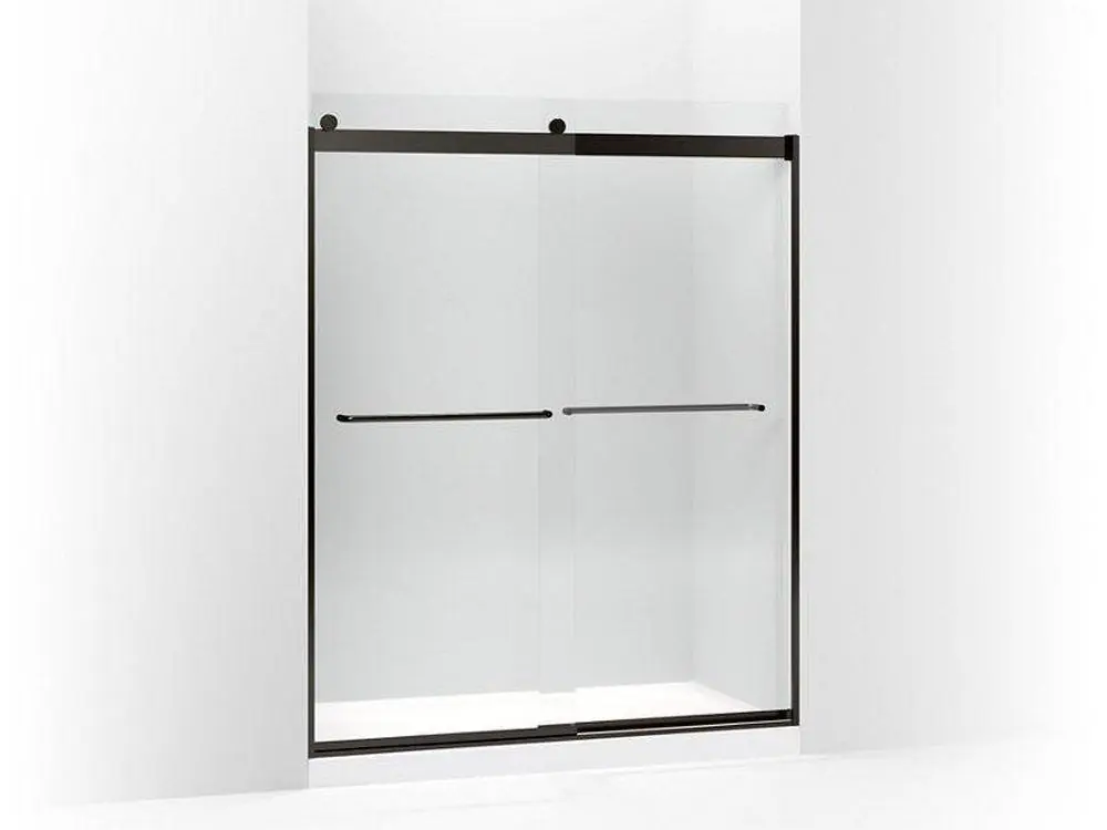 Kohler 706015-L-ABZ Levity 59-5/8 x 1/4 in. Frameless Crystal Clear Tub and Shower Door in Anodized Dark Bronze