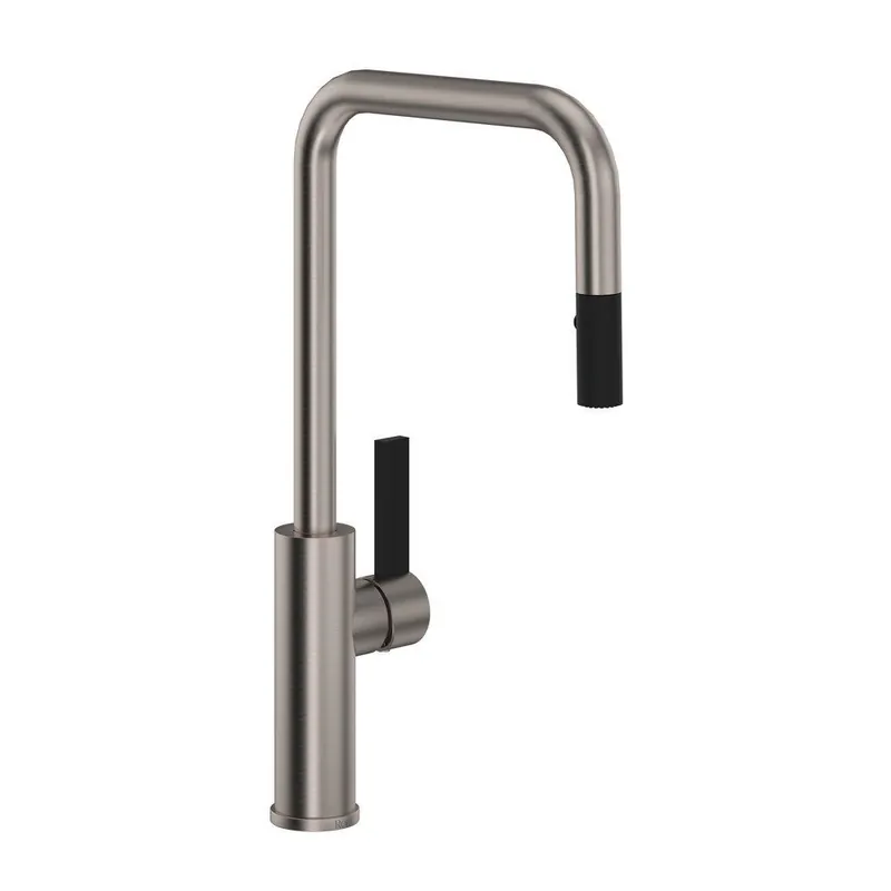 ROHL TR56D1LBSTN Tuario Single Handle Pull Down Kitchen Faucet in Satin Nickel