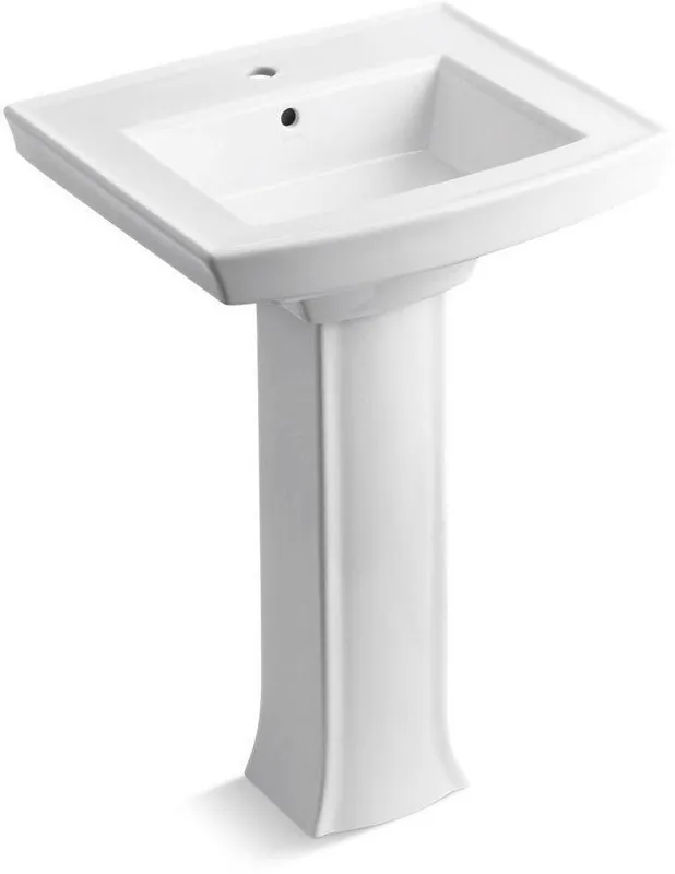 Kohler 2359-1-0 Archer 24 x 20-1/2 in. Rectangular Pedestal Sink and Base