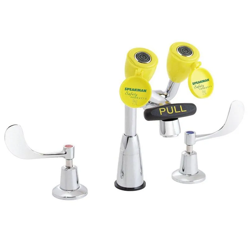 Speakman SEF-1800-CA-LF-NA Eyesaver 1/2 in. Counter Mount Laboratory Widespread Faucet with Integrated Eyewash
