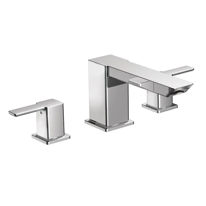 Moen TS913 90 Degree Two Handle Roman Tub Faucet in Polished Chrome (Trim Only)
