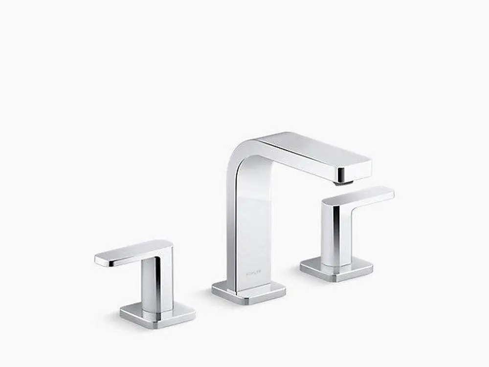 Kohler 23484-4N-CP Parallel Two Handle Widespread Bathroom Sink Faucet in Polished Chrome