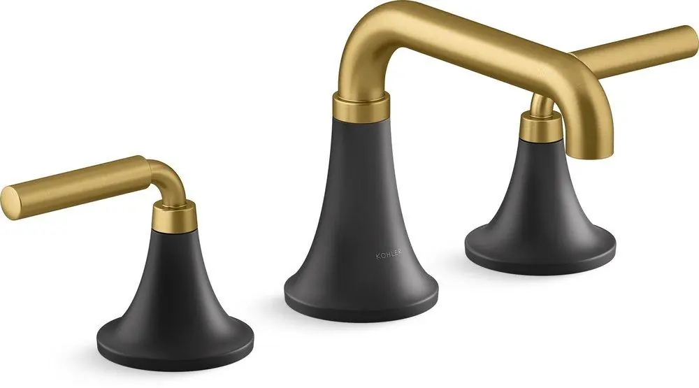 KOHLER 27416-4-BMB Tone Two Handle Widespread Bathroom Sink Faucet