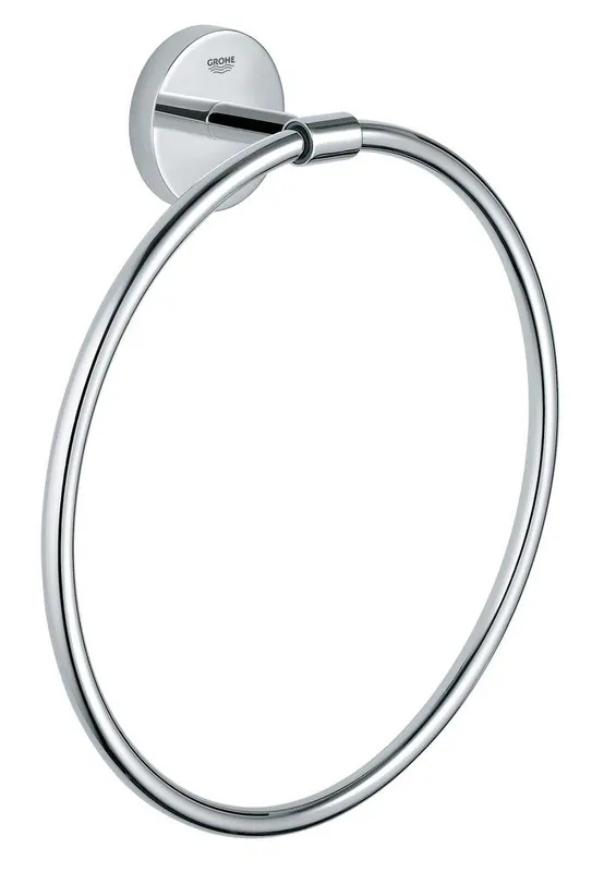 GROHE 40460001 BauCosmopolitan Round Closed Towel Ring in StarLight Chrome