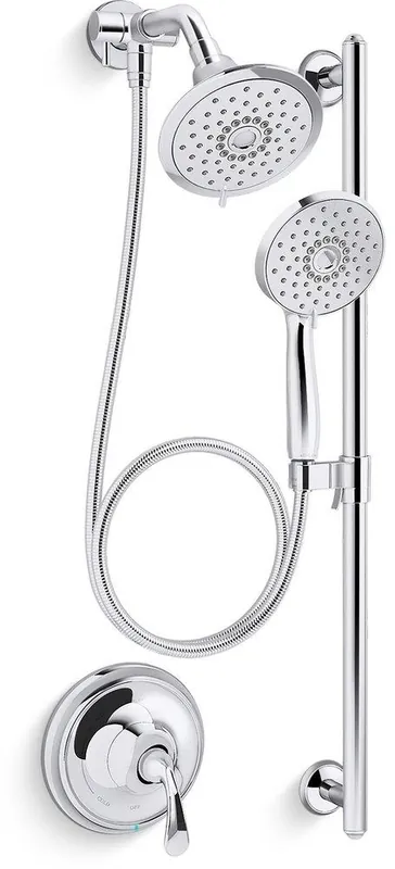 Kohler 22180-CP Forte Single Handle Multi Function Shower System in Polished Chrome