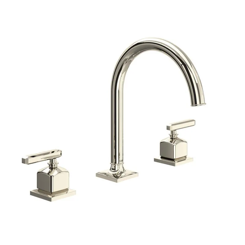 ROHL AP08D3LMPN Apothecary Two Handle Widespread Bathroom Sink Faucet in Polished Nickel