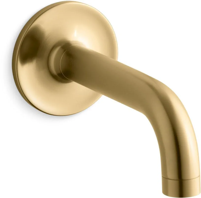 Kohler 14427-2MB Purist Non-Diverter Tub Spout in Vibrant Brushed Moderne Brass