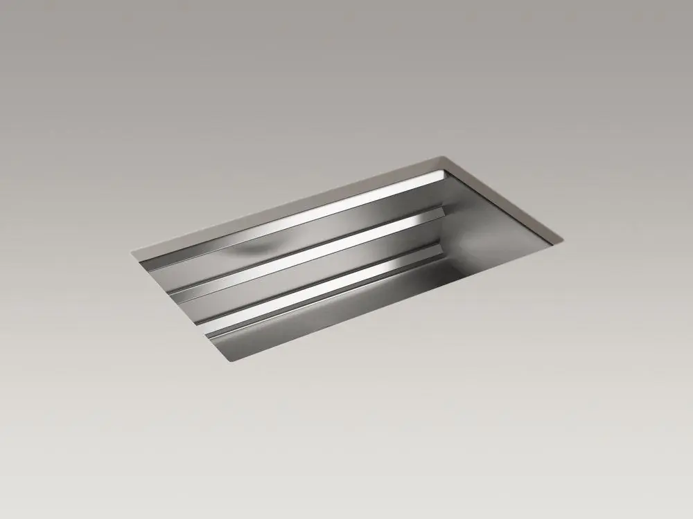 KOHLER 5540-NA Prolific 33 x 17-3/4 in. Stainless Steel Single Bowl Undermount Workstation Kitchen Sink with SilentShield
