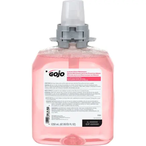GOJO 5161-04 Luxury Foam Hand Wash Refill for FMX-12 Dispenser, Cranberry, 1250 mL