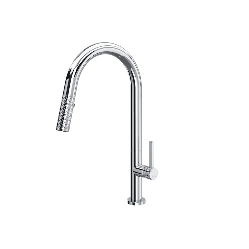 Rohl TE55D1LMAPC Tenerife Pull-Down Kitchen Faucet With C-Spout in Polished Chrome