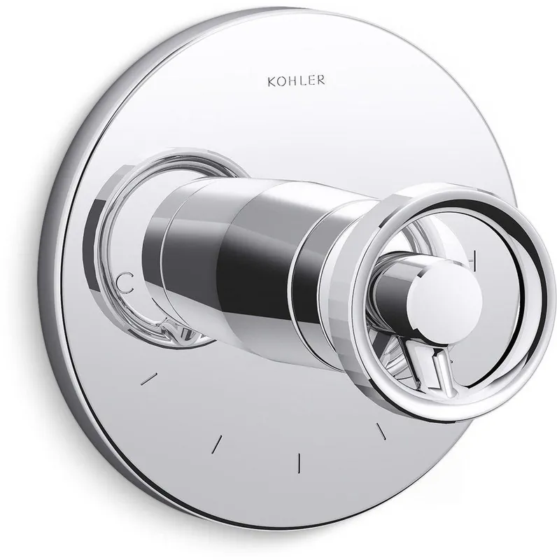 KOHLER T78027-9-CP Components Single Handle Thermostatic Valve Trim in Polished Chrome