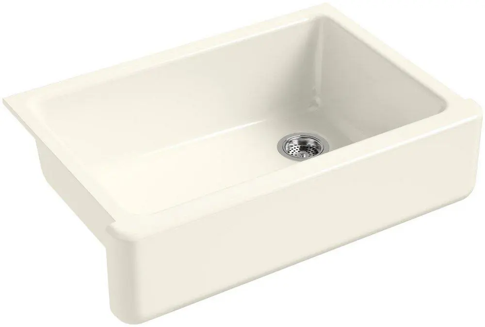 Kohler 5827-96 Whitehaven 32-11/16 x 21-9/16 Inch Cast Iron Single Bowl Farmhouse Kitchen Sink