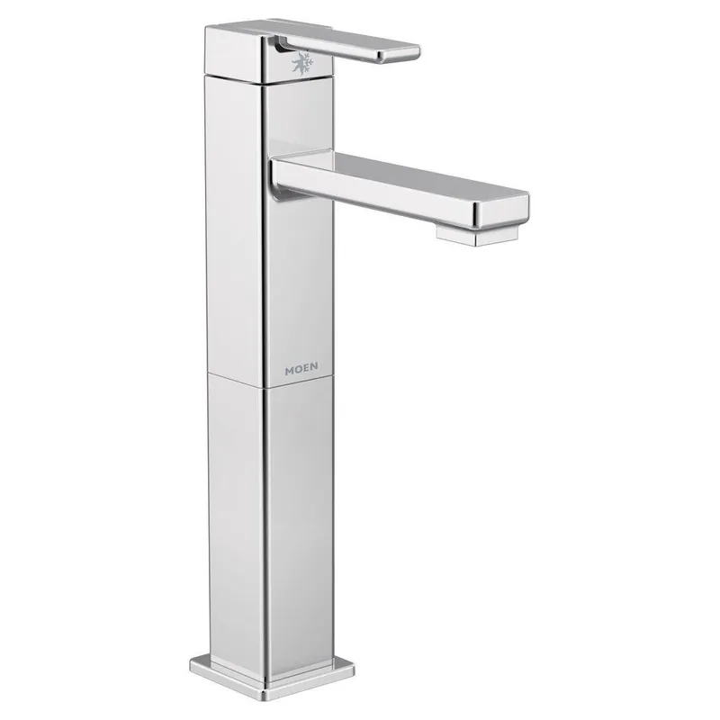 Moen S6712 90 Degree Single Handle Monoblock Bathroom Sink Faucet in Chrome