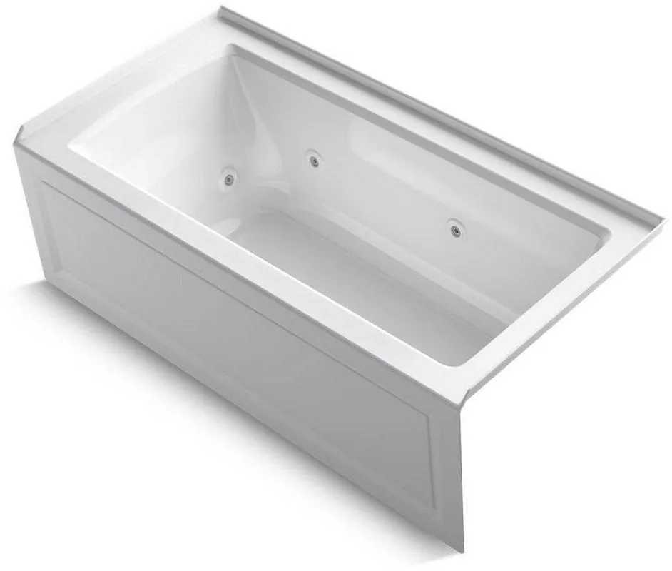 Kohler 1947-RA-0 Archer 60 in. x 30 in. Whirlpool Alcove Bathtub with Right Drain