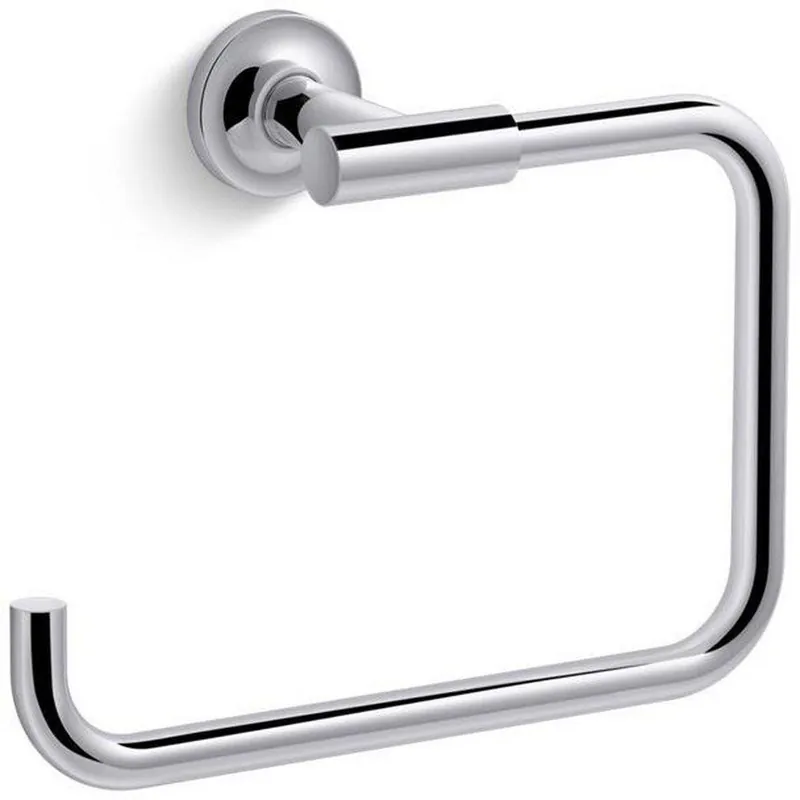 Kohler 14441-CP Purist Rectangular Open Towel Ring in Polished Chrome