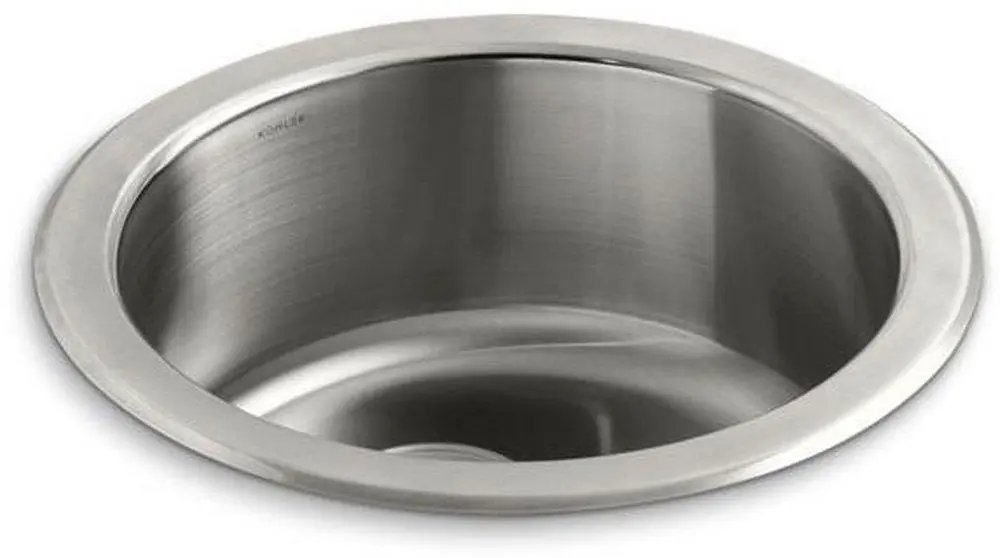 Kohler 3341-NA Undertone Lyric 18-3/8 x 18-3/8 in. No Hole Stainless Steel Single Bowl Dual Mount Kitchen Sink