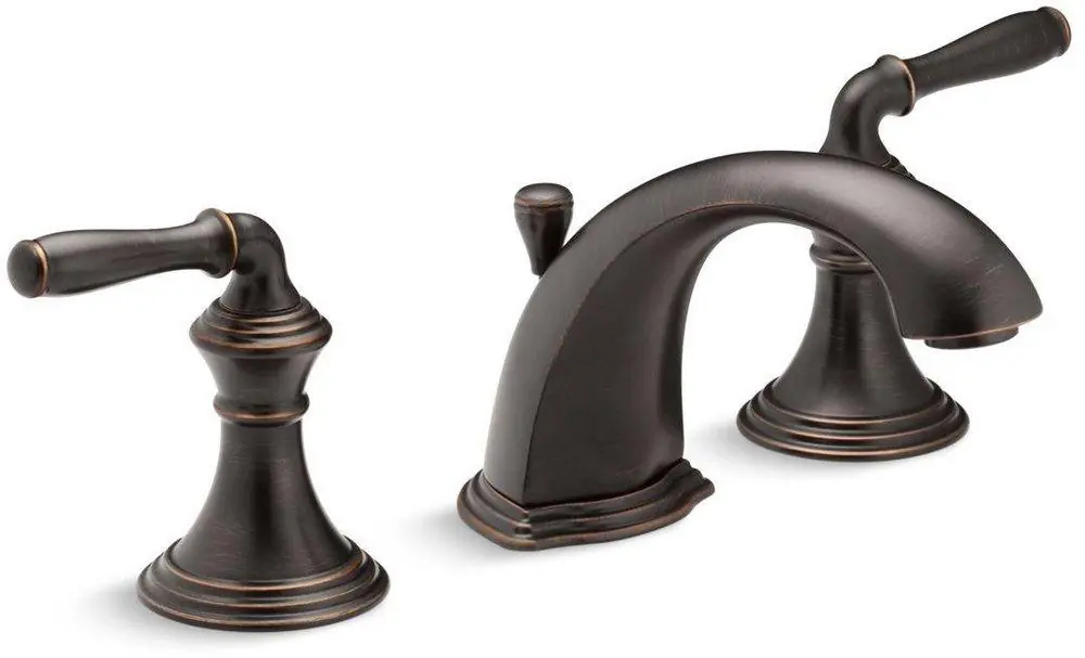 KOHLER 394-4-2BZ Devonshire Two Handle Widespread Bathroom Sink Faucet in Oil Rubbed Bronze