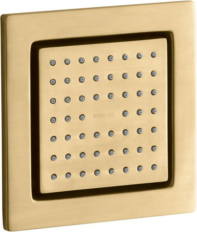 KOHLER 8002-2MB Watertile Square Single Function Body Spray in Vibrant Brushed Moderne Brass