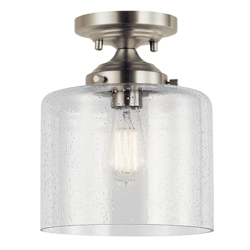 Kichler 44033NI The Winslow 8.5in 1 Light Semi Flush